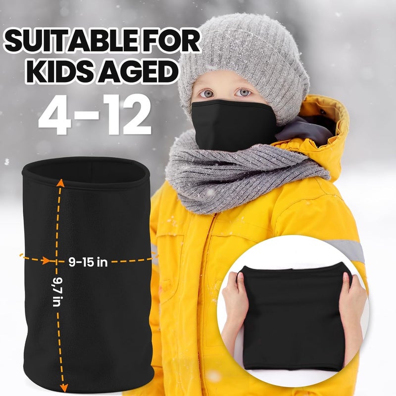 Beehow Store Kids Balaclava Ski Mask&Neck Gaiter Winter for Boys&Girls,Fleece Windproof Neck Warmer for Skiing Cycling Hiking - Image 3